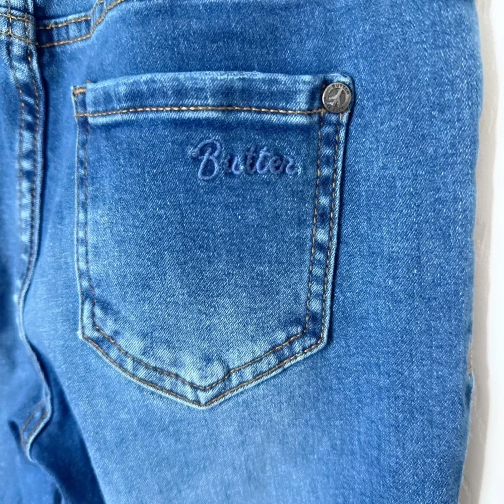 Butter Blue Skinny Jeans with Distressed Details Girls
